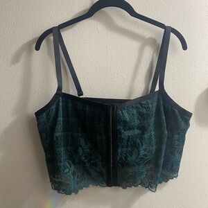 Aerie Deep Teal Lace Top